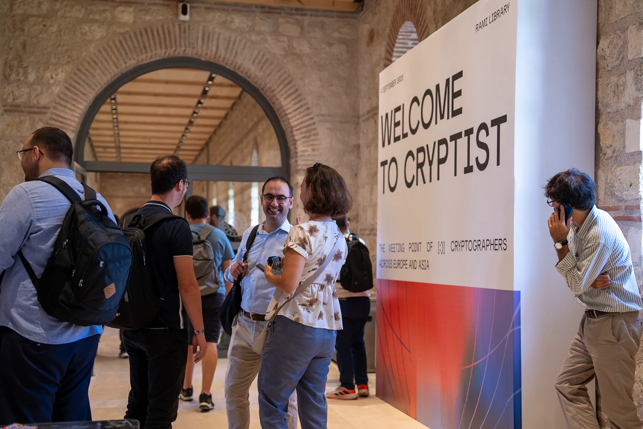 Attendees arriving at Cryptist 2025
