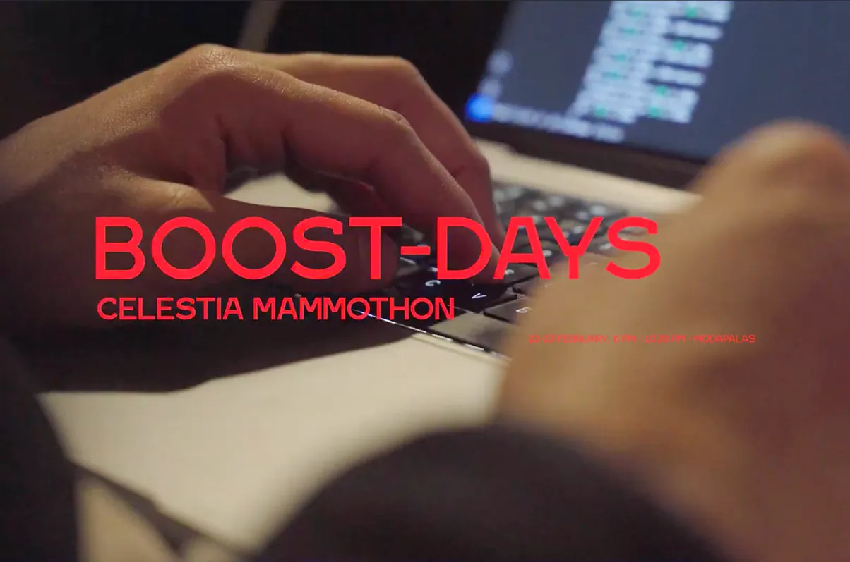 Hackathon participants building at ModaPalas