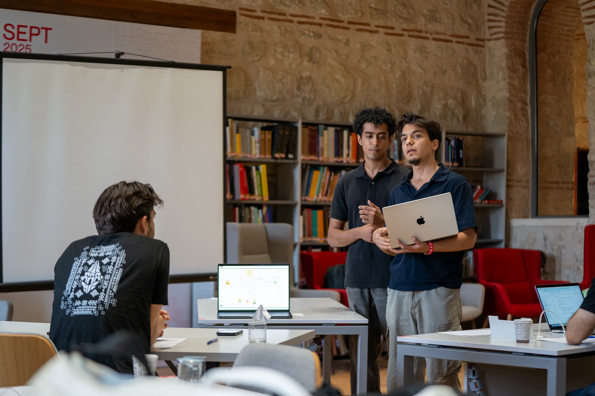 Developers collaborating at ETHIstanbul