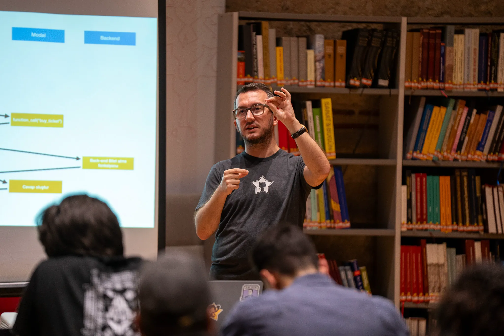 Audience watching an ETHIstanbul talk