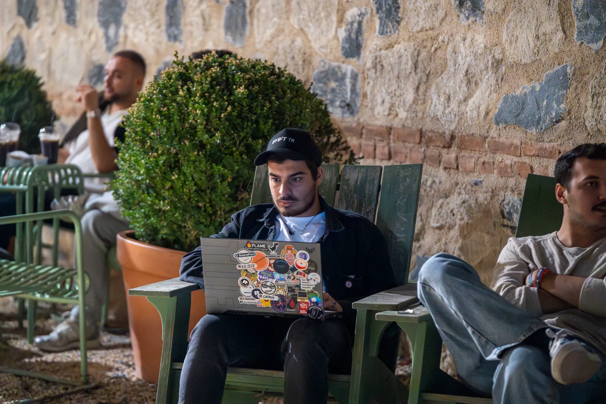 A team working during the ETHIstanbul hackathon